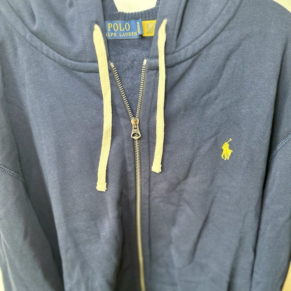 Polo Ralph Lauren Classic Men’s Fleece Hoodie Full Zip XXL Cruise Navy - Picture 4 of 6